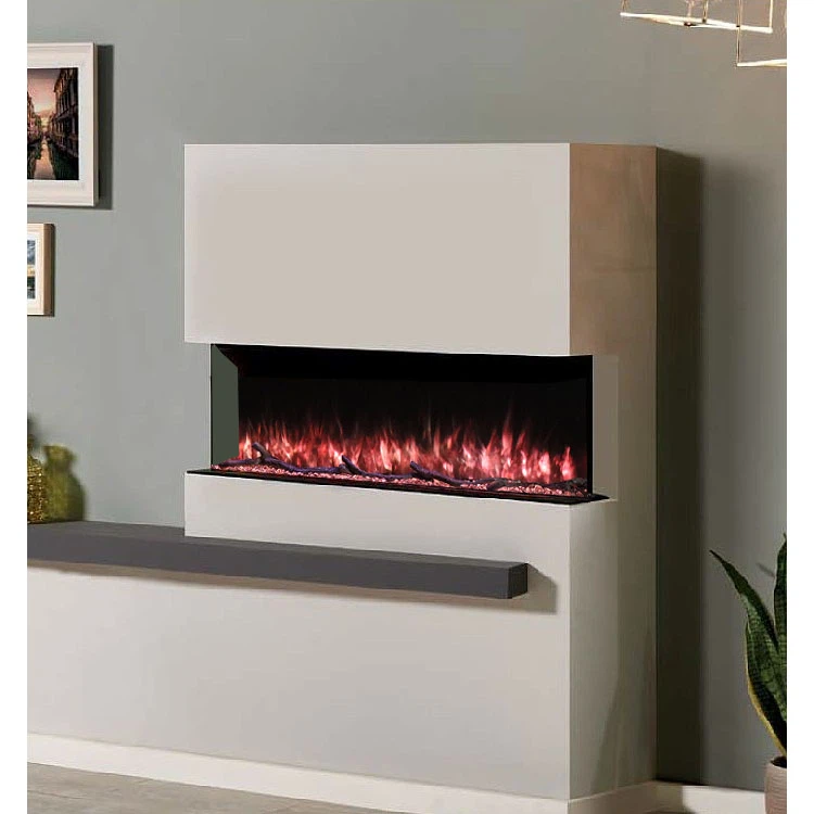 72 Inch 3 Sided Electric Fireplace with Heater