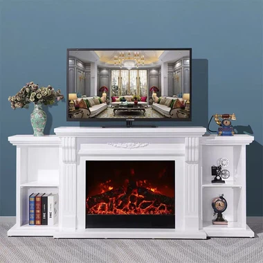 Electric Fireplace Integrated with TV Stand