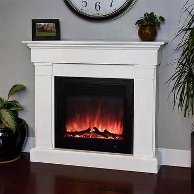 Freestanding Electric Fireplace Mantel