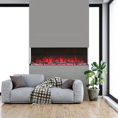 Modern 3 Sided Electric Fireplace