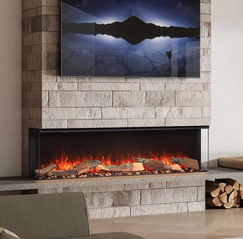 60 Inch 3 Sided Electric Fireplace