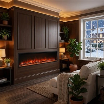 72 Inch 3 Sided Electric Fireplace with Heater