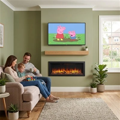 Wall Mounted Flush Insert Electric Fireplace