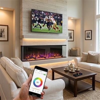 Modern 3 Sided Electric Fireplace