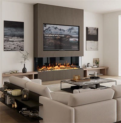 Luxury Series 3 Sided Electric Fireplace